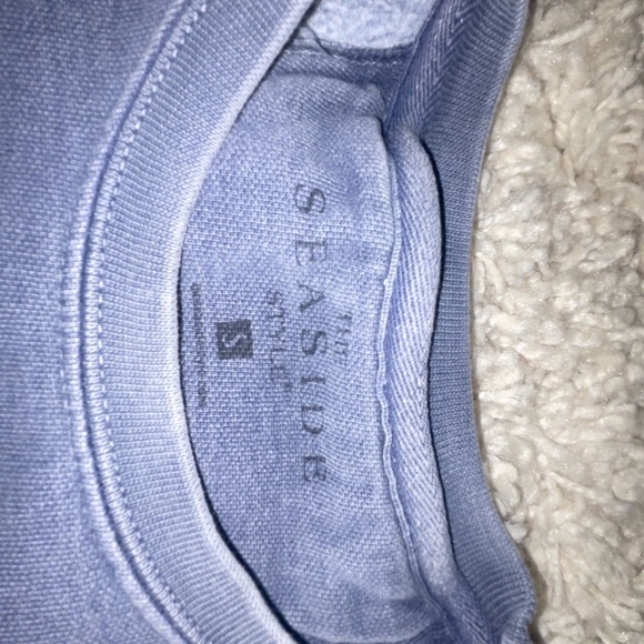 washed out blue with teal, S , Seaside Crewneck - Picture 5 of 5